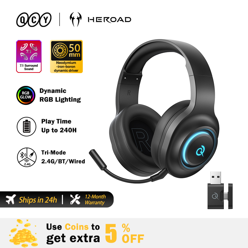 Gaming Headset Rgb - QCY Heroad V200 Gaming Headset met