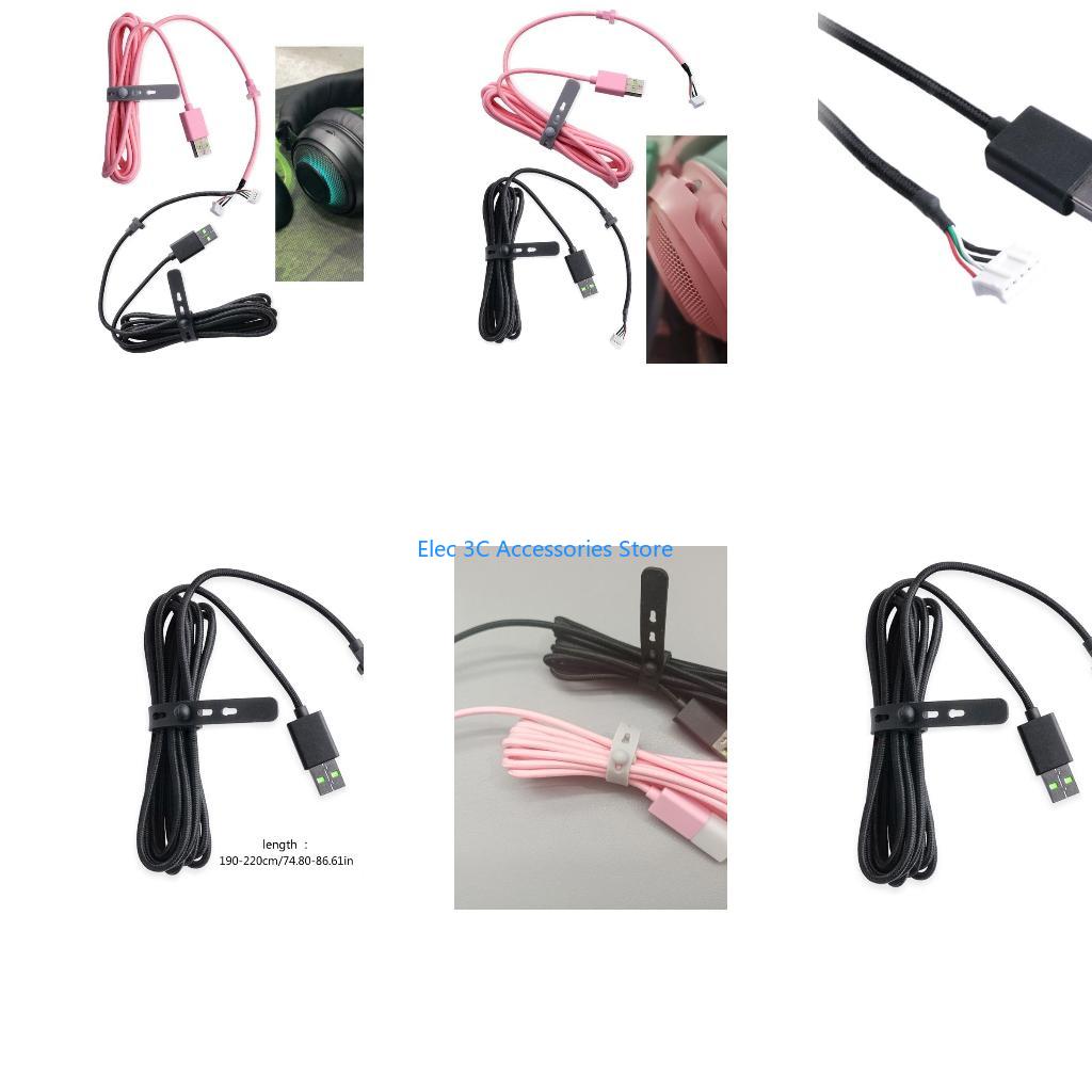 Gaming Headset Rgb - Y51A PVC duurzame USB-kabelvervangingslijn voor Kraken