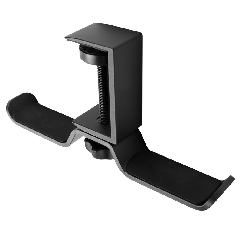 Headphone Stand Desk - Vooraanstaande dubbele hoofdtelefoonstandaard onder bureau, universele
