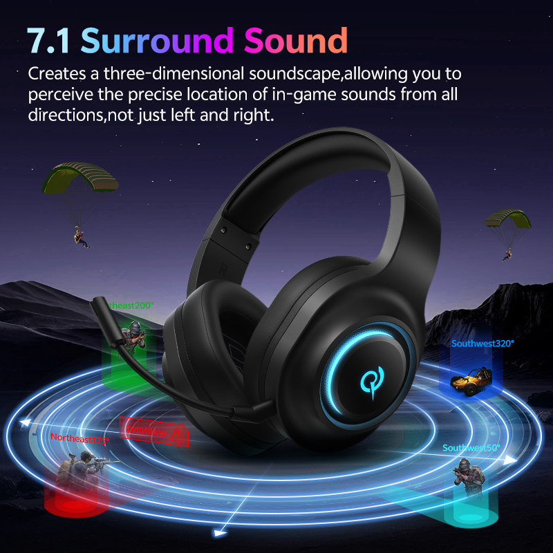 QCY Heroad V200 Gaming Headset - Gaming Headset Rgb recensie en prijs